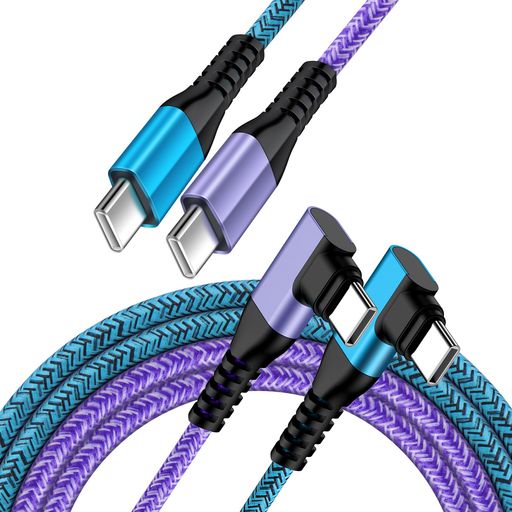 ANNIBERusb-cusb-cケーブル純正L字/1.8M/2本Type-cL型断線防止PD30W/3A急速充電ナ...