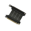 LINKUP-AVA5PCIE5.0ライザーケーブル|RTX5090RX9070GPUに対応|X16128GB/S速度|PCIE4.0&WRX80/WRX90Eと互換性あり|右角ブラック5CM