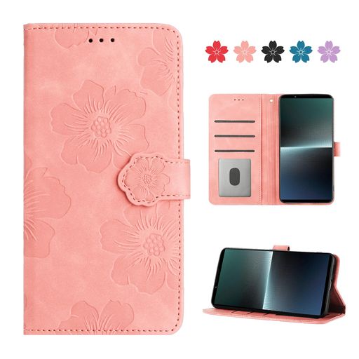 CASAFUNY 向けの Xperia 1 V ケース 手帳型 人気 適用 エクスペリア1 v ケース 手帳型 おしゃれ かわいい 美しい桜の柄 カバー お洒落 耐衝撃 本革レザー SO-51D SOG10 スマホケース 財布型 カード収…