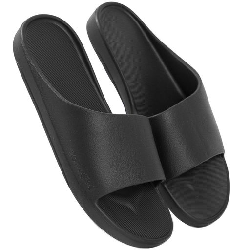 [VANSSARDI]薄底速乾スリッパサンダル抗菌防臭男女兼用滑りやめ黒M