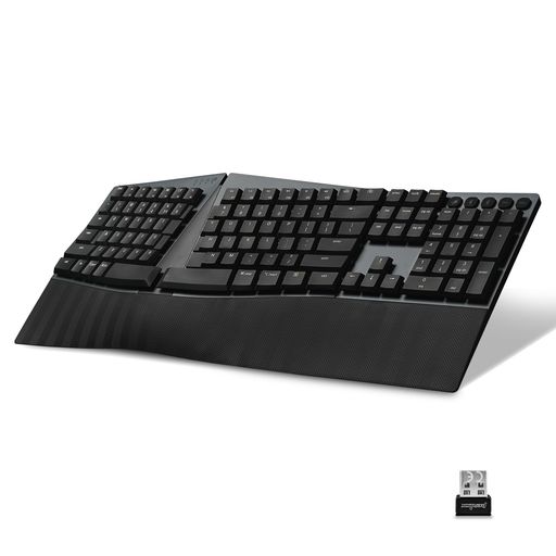 Perixx PERIBOARD-735 ワイヤレス人間工学設計メカニカルキーボード WindowsおよびMac OS X対応 US英語 (青軸)