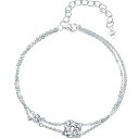 KIMIEVOLブレスレットレディースジルコニア4月誕生石薔薇花シルバーアクセサリー純銀ホワイトデー誕生日母の日クリスマスプレゼントラッピング用品付き(04月ー...