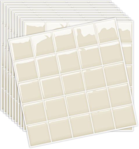 MORCARTタイルシールキッチン耐熱防水洗面所トイレDIY家具やアイテムの装飾タイルシート壁紙シール3Dリ..