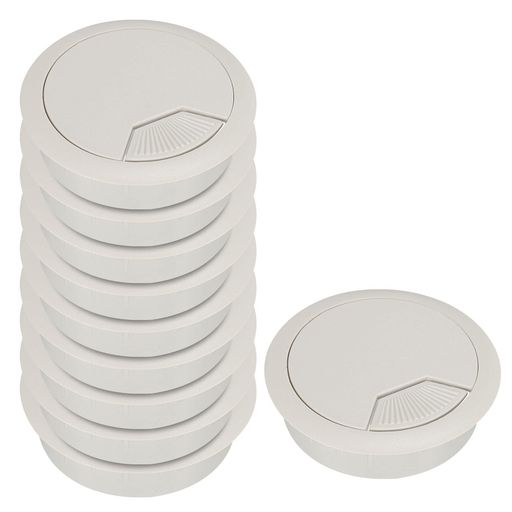 YOKIVE10個デスク穴カバー配線穴キャップ穴キャップコート直通軌道プラスチック家庭日常オフィス用50mmグレー