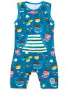 BONVERANO水着ラッシュガードワンピースUPF50+UVカット半袖ベビー男の子(UnderseaWorld3-6Months)