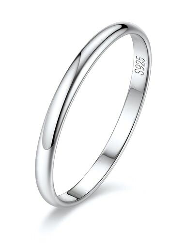 [Bandmax]甲丸指輪ペアリングメンズ個別販売シルバー925シンプル太め鏡面男女兼用誕生日記念日プレゼン..