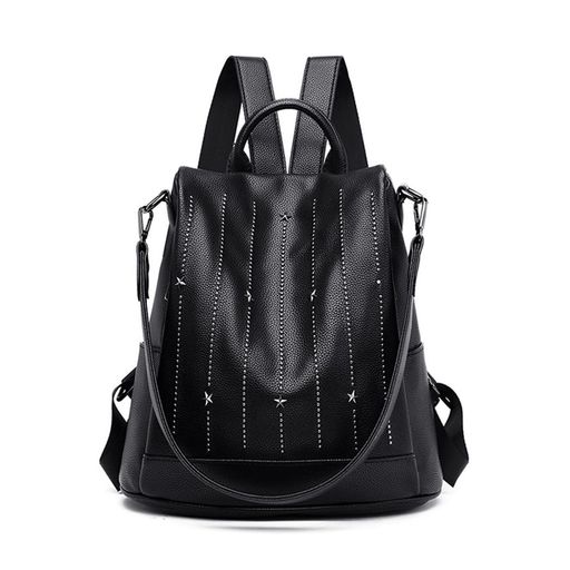 [BUKESIYI]レディースリュックミニバックパックポシェット大容量防水RucksackBackpackforWomenPUレザーJP78209ブラック