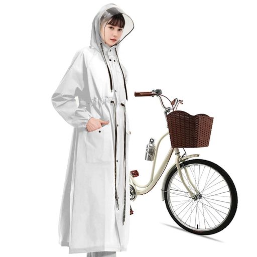 [Koramaku]レインコート自転車レディース【EVA親肌材質・取り外し可能なフード】レインコートポンチョレディースメンズバイクレインウェアロング丈ファション防水防風雨具カッパ超撥水…