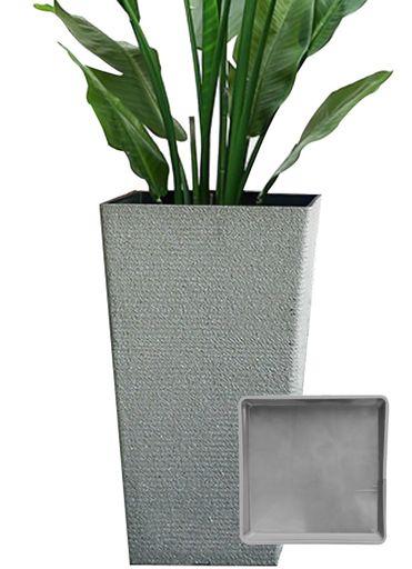 Glynislifeプランター大型四角おしゃれ受け皿付き植木鉢おしゃれ軽量プラスチック屋内屋外用プランター..