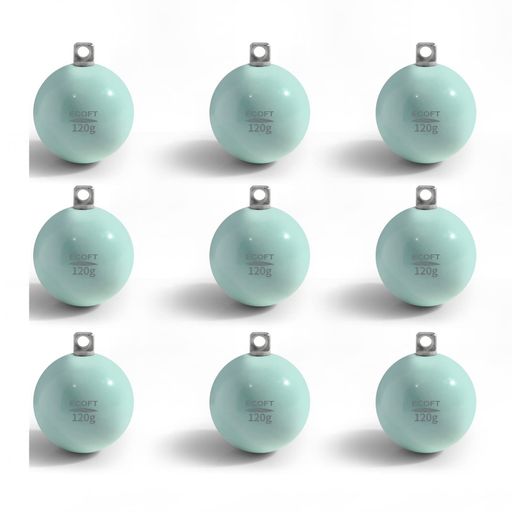 ECOFT無鉛オモリ20g~200g球体ボール型丸玉釣りおもりコーティングされた釣りオモリシンカー深くまでに..