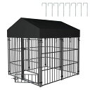BingoPaw鶏小屋屋外雨よけ扉付き犬小屋大型犬ケージ大きいテント屋根付き日よけ室内ドッグハウスサークル中型犬小型犬頑丈ペットハウス物置小屋Lサイズ
