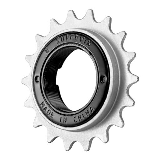 MOHEGIAシングルスピードバイク用フリーホイール:18T1/2x1/8インチ自転車用フリーホイール対応-ネジ式ハブ交換パーツ-ブラック/ホワイト