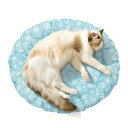 PETTOMひんやりマットクールマットペット冷却マット猫犬クールマット無毒ジェルマットひんやりシート涼感冷感マット熱中症・暑さ対策ペット用品枕付き(L(内径50CM/外径72CM))(3)