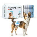 HONEYCARE犬用おむつ男の子用マナーベルト高吸収性ズレ防止漏れ対策マーキング防止蒸れない介護用36枚入り(12枚x3袋)柄付き