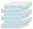 MORCARTタイルシールキッチン耐熱防水洗面所トイレDIY家具やアイテムの装飾タイルシート壁紙シール3Dリメイクシート(30x30cm20枚北欧スカイブルー)