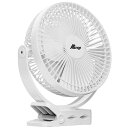 USB扇風機クリップ&卓上扇風機10000MAH充電式ミニ扇風機4段階風量/デュアル360度角度調整静音グッズデュアルUSBインターフェース寝室アウトドアキャンプに適しています白(2)