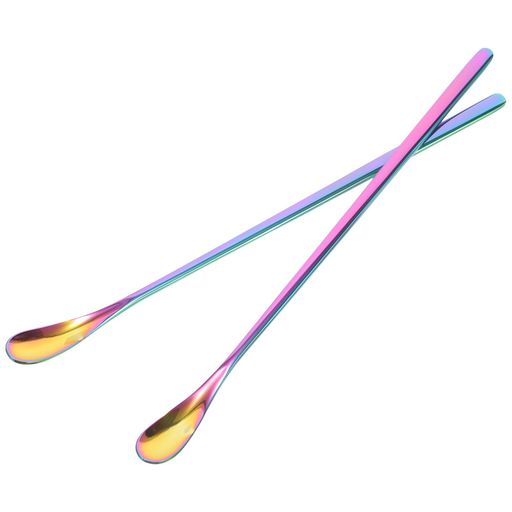 BESTOYARDステンレス製ペットフードスクープ2個セット7.6インチ小動物・爬虫類用給餌スプーンクレステッドゲッコートカゲの餌やりに適応