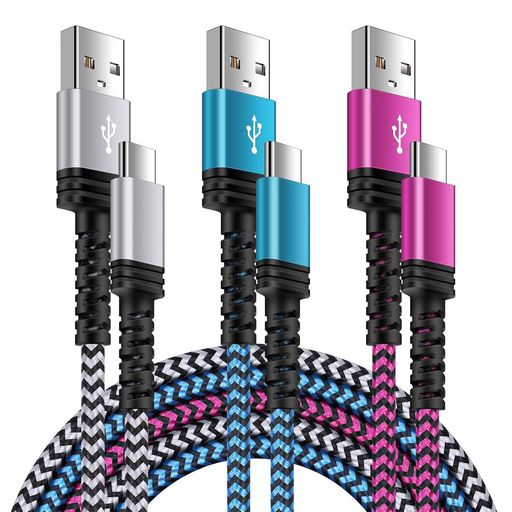 USBCケーブルQC対応3.1A1.83M急速充電超高耐久高速データ転送高耐久ナイロン編みタ...