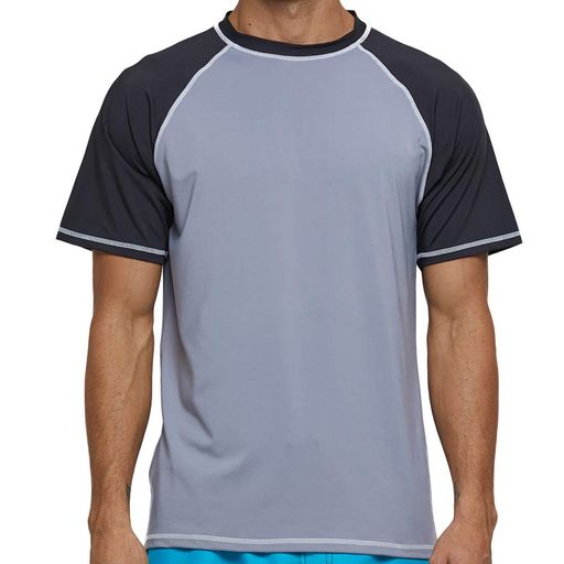 Yotonnaメンズ水着ラッシュガード半袖全8色水陸両用スイムウェアフィットネススポーツシャツ[UVカットU..