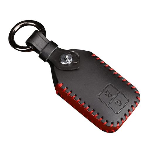 スズキ新型スペーシアキーカバーケースクロスオーバ新型ジムニーJB64WJB74WワゴンR新型ハスラー本革キーケース(黒い)