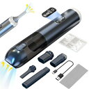 TEZILON車用掃除機ハンディクリーナー多機能ミニ掃除機コードレス車用カークリーナーOLED画面付き充電式18000PA強力吸引力LED照明ハンディ掃除機低騒音対策小型クリーナー真空機能対応コン…