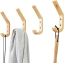 DIFEIUKI壁掛けフック4個セット木製フックウォールフックおしゃれ省スペース帽子カバンタオル洋服掛けネジ式フック玄関洗面所オフィス寝室用インストールツール付...