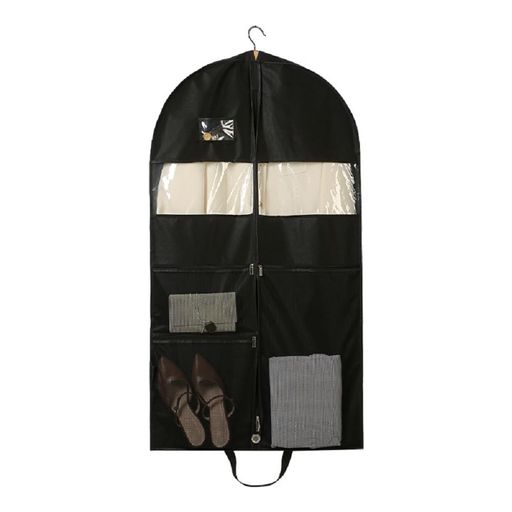 siawadekyスーツカバー透明窓付きガーメントバッグ防塵防カビ衣類カバーロングサイズ型崩れ防止ドレスカバー折りたたみ持ち運び便利ビジネス冠婚葬祭季節替え収納...