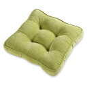 BaibuHomeざぶとんクッショングリーン40x40x7cmコーデュロイ生地無地座布団椅子クッション和座布団座り心地いい4カラー展開可愛い