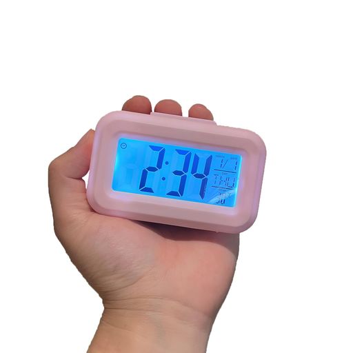 デジタル目覚まし時計大音量タッチ点灯&明るい小型ミニ設計子供/女性向け寝室・デスク用5色(ホワイトブラックグリーンピンクブルー)日付/曜日/温度表示付き省エネ多機能タイプ軽量100g…