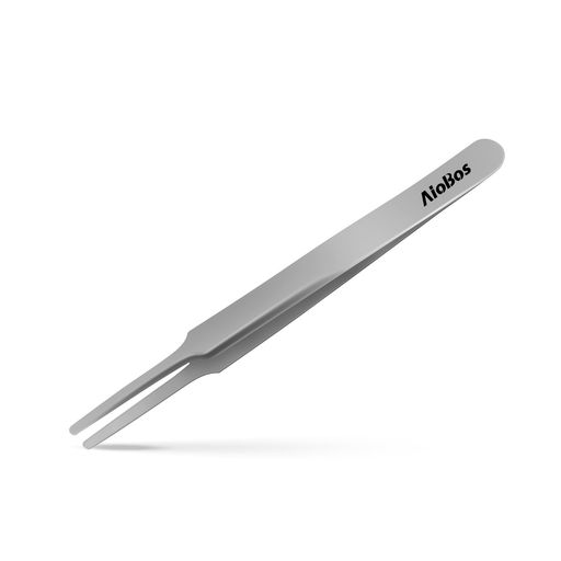 AioBosピンセット精密丸い先端熱処理済みサンドブラストパッシベーションステンレス鋼プロ仕様防さびステンレス超精巧プラモデル業務用縫製検品収納ボックス付き