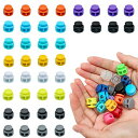 LYHMHAMYコードストッパー2穴(40個入り10色)コードロックスプリングプラスチックシューレースストッパー紐止靴紐留め具帽子用あごひも手作り材料素材パーツDIY手芸ハンドメイド材料