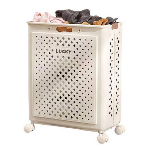 NXJSランドリーバスケット洗濯かごランドリーバスケット折り畳みスリム洗濯カゴ折りたたみ洗濯籠折畳みキャスター付き取っ手付き大容量ランドリーボックス洗濯物入れ幅36x奥行20x高さ47…