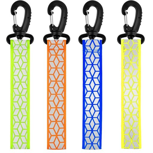 MAEXUS反射キーホルダー反射ストラップ(4個セット)反射ペンダント反射安全ストラップ交通安全夜間 ...