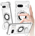 GooglePixel8aケースクリアリング付きMagSafe対応マグネット搭載縦横両対応アジャスタブルスタンド四角エアクッション耐衝撃グーグルピクセル8aカバー衝撃吸収ポケット内蔵TPU薄型軽量全面…