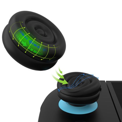 乐天商城 - PlayVitalNintendoSwitch2(2025)対応親指クッションキャップ親指グリップカバーJoycon2対応アナログスティックカバーアクセサリー【ブラック】