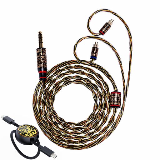 Yongse扬仕RuyiRod如意棒イヤホン交換用ケーブル6N高純度単結晶銅メッキ銀線0.782Pin&MMCX低音改善