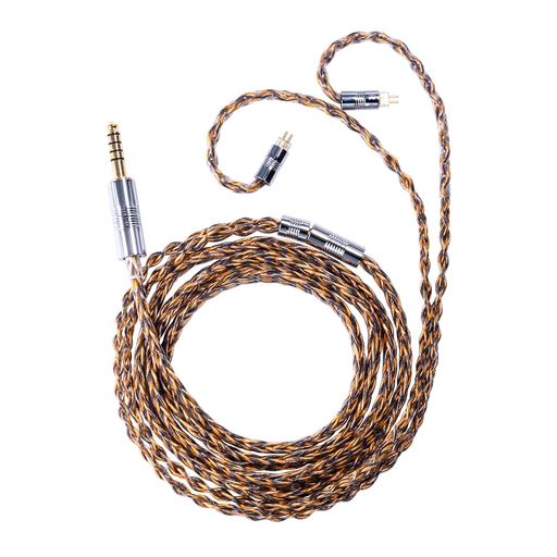 Yongse扬仕イヤホンリケーブルアップグレードケーブル7N単結晶銅銀メッキ軽量カーボンファイバー外壳+..