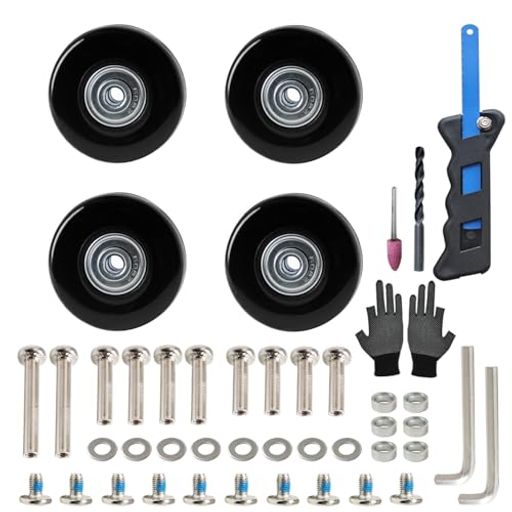4個セットスーツケースタイヤ交換キット車輪補修静音車輪キャスター交換修理キットキャリーバッグスー..