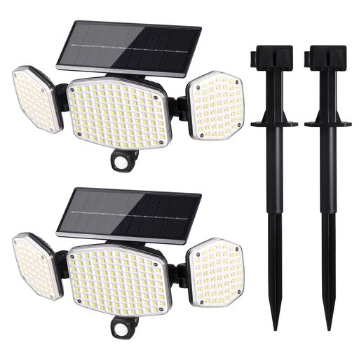 HAARAYソーラーライト屋外センサーライト【2Way埋め込み・壁掛け】2100ルーメン高輝度2200mAh大容量バ..