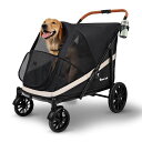 Totoroball大型犬カートペットカートワンタッチ折りたたみ式わんわんかーと中型犬4輪大きめタイヤ大型・中型・多頭犬飼い向け耐荷重50kg薄型コンパクト組み立て簡単出入りラクラク介護用…
