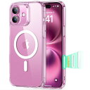 ESRいphone16plusケース【カメラコントロール・3倍米軍MIL規格】iPhone16Plus用MagSafe対応カメラボタン保護透明黄変なし耐衝撃ワイヤレス充電対応アイフォン16プラス耐久性マグネットスマホカバー