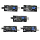 Hailege5個セット5V20041602LCDディスプレイIICI2CアダプターIICシリアルインターフェイスアダプター(ArduinoRobortパーツ用)