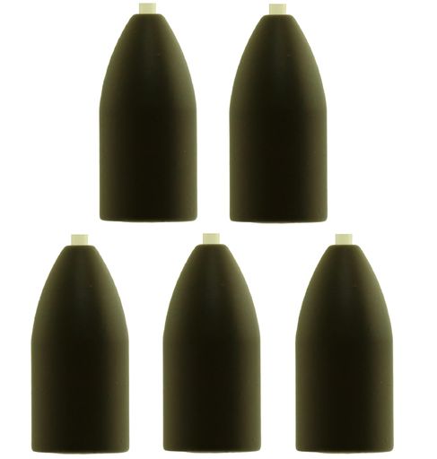 YZDブラスシンカーバレットシンカー7g1/4oz【5個】グリパンマットカラー(艶消し)