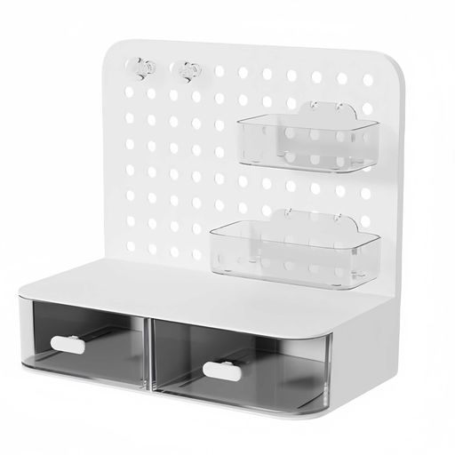 koundeneko缶バッジ展示有孔ボード引き出し付きミニ卓上収納ボックスミニデスクボードバッジ宝石標本メ..