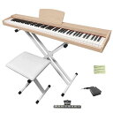 【木製電子ピアノ3セット】Longeyeロンアイ電子ピアノ88鍵盤MOLD2スタンド付き椅子付き日本語表記二つヘッドホン同時使用MIDI端子対応10mmストロー...