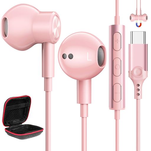 タイプcイヤホン有線マイク付きDACチップ内蔵HiFi音質USBTypeCイヤフォン磁気対応iPhone171615/iPadPro..