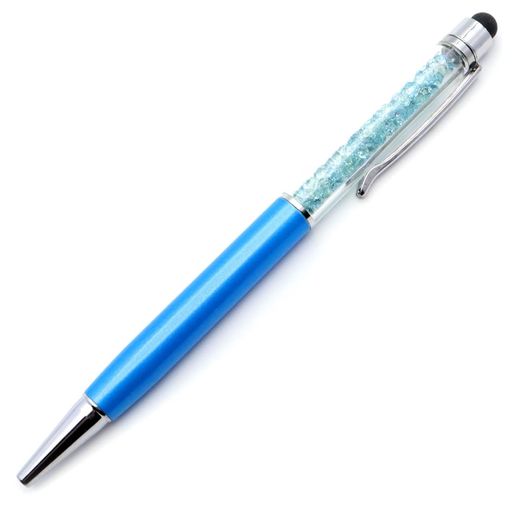 [GOLDSTONE]ボールペンキラキラクリスタル入り太さ1.0mmタッチペンkirakiraブルーIII