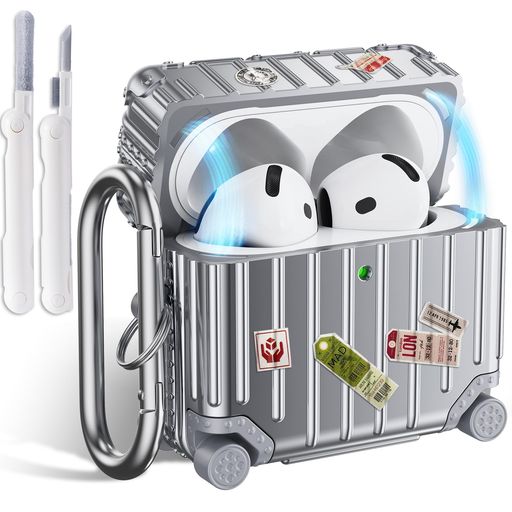 CAGOSforAirPods4ケース2024エアポッツ第4世代専用カバーエアーポッズ4ケース磁気ロック付き分離式TPU+PC素材えあぽっつ4保護カバーキャリー...