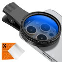 K&FConcept偏光フィルター52mm回転可能CPLforiPhone161514131211互換性CPLフィルター