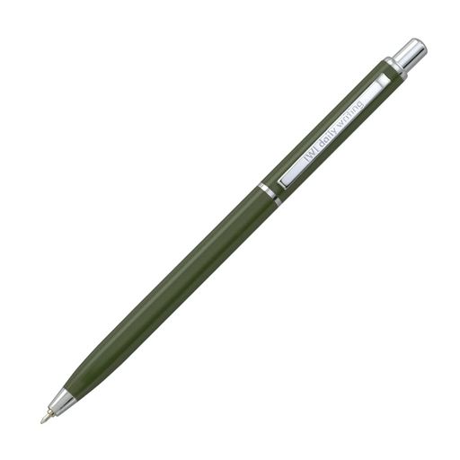 【サイズ】本体サイズ:138mm・胴軸径:8mm 【生産国】台湾 【その他】字幅0.5ミリ芯で、アルミニウムボディーのボールペン。デイリーライティングの名の通り、日常的な筆記に最適なボールペン。アルミニウムの高級感がありながらコストパフォーマンスの良い価格を実現。カラーバリエーションは9色をラインナップ。 【付属品】0.5mmボールペンリフィルブラック 【その他2】2022年出荷分より順次ゲルインクタイプに切り替わります。※在庫状況によっては油性ボールペンの場合がございます。予めご了承下さい。